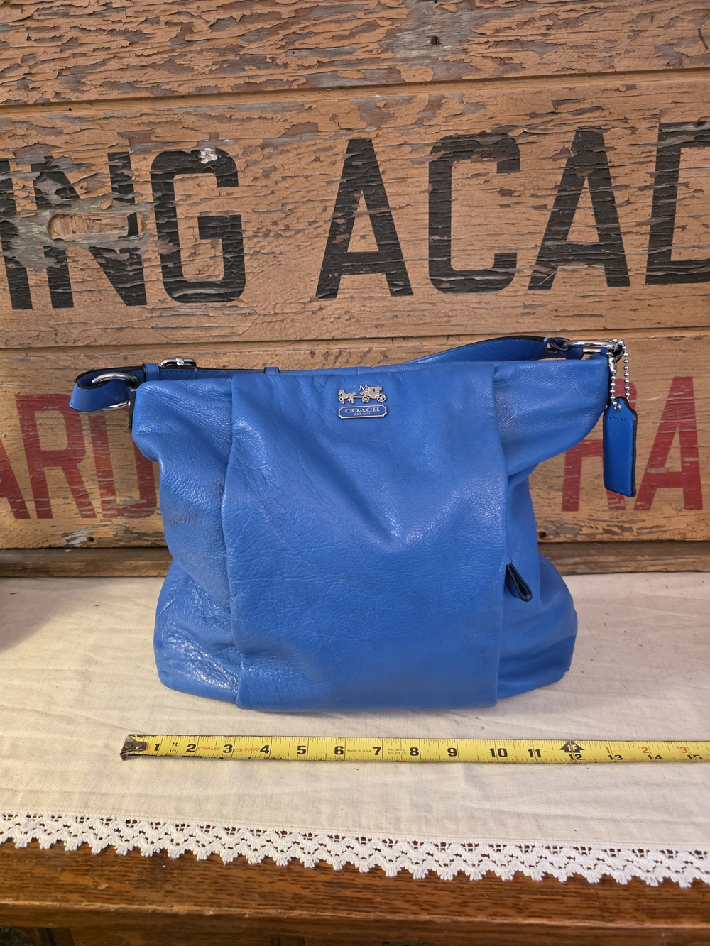 Coach Madison Blue Leather Hobo